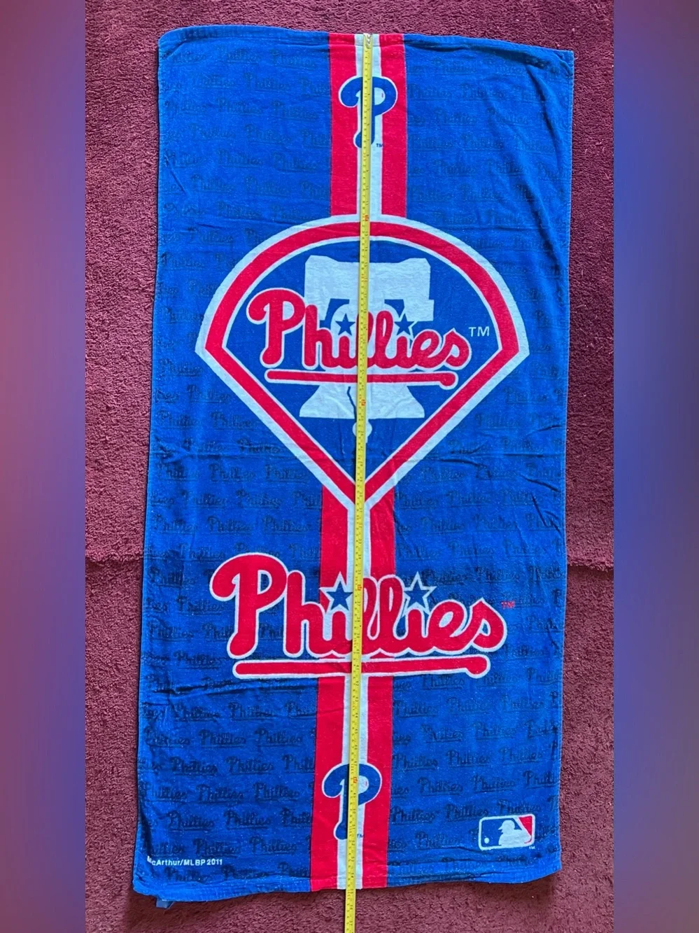 MLB Phillies Beach Towel - Blue, Red, White